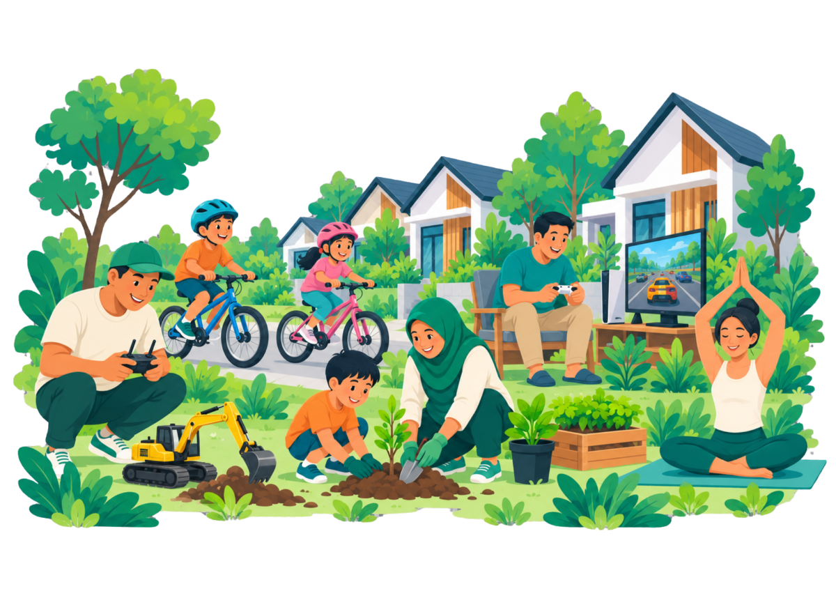 Ilustrasi kebersamaan warga Cluster Danisha